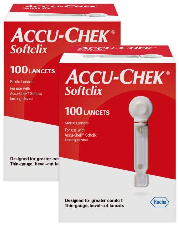 Accu-Chek Softclix Diabetes Lancets, 2 Packs of 100