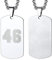U7 Chapa Personalizable Acero Inoxidable 316L De Hombres Militares Collar Placa De Identificación Dog Tag Tono Plateado con Números Nombres Grabados Regalo Deportivo de Hijos