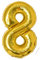 Geburtstag zahlen luftballon 8 jahre | Folienballon 8 XXL Gold-Riesen Folienballon in 40 - 101cm Geburtstagsdeko - Ballon Zahl Deko zum Geburtstag - fliegt mit Helium
