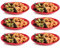 AC - Pack de 6 Platos Decorativos para Navidad – Reutilizable - Fabricado en España - Capacidad 500 ml - Ø 20 x 2,5 cm - Color Granate