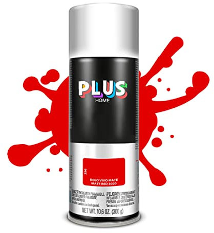 Pintura Spray 520cc para pintar todo tipo de super cies: madera, metal, cartón, tela, piedra, bra de vidrio, plásticos rígidos, etc para bricolaje y DIY.Rojo Vivo Mate (Ral:3020)(Paquete de 1)