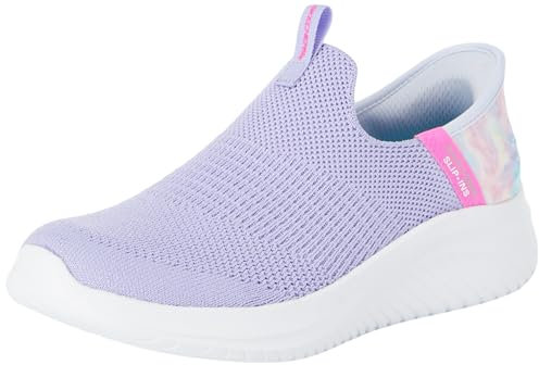 Skechers Girls, Zapatillas Niñas, Lavender Mesh Multi Trim, 33 EU