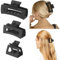 Shinowa 3 Pezzi Fermagli per Capelli, Clip Artigli con Stampa Leopardata, Mollettine per Capelli per Capelli Lunghi, Spessi, Riccioli, Morsetti per Capelli Eleganti per Donne e Ragazze, Nero