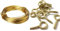 Merriway BH02242 Brass Number 1 Picture Wire, 6 Metres (19.5 feet), 6 kg (13 lb) Breakweight & BH02312 (20 Pcs) EB Picture Mirror Frame Screw Eye, 19mm (3/4 inch) Brass Plated - Pack of 20 Pieces