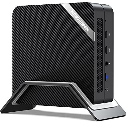 MINISFORUM Mini-PC UM560 XT AMD Ryzen 5 5600H 6 Kerne/12 Threads, 16 GB RAM, 512 GB PCIe SSD, Miniatur-Computer, 2,5 Zoll SATA-Steckplatz, 2 x HDMI & USB-C, 2,5G RJ45, 6 x USB-Anschlüsse