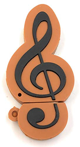 Onwomania Note Notenschlüssel Musik Funny USB Stick 128 GB USB 3.0 Speicherstick USB-Datenträger