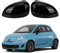 Oplatool Coppia Calotte Specchietto Retrovisore Compatibile con Fiat 500 500C 500E 2007-2024, 1 Paio Tappi per Specchietto Retrovisore Auto, 735452185 735452186