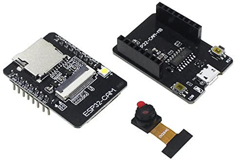 Wlauqueta Erweiterungskarte ESP32-CAM + Kamera OV2640 + WLAN- + Bluetooth 520 KB + 4 m PSRAM Ultra Low Powers IoT- 5 V