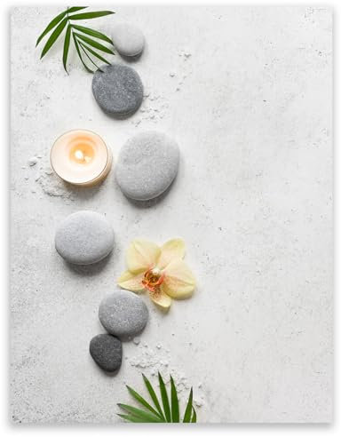 SMTDeco Protection plaque de cuisson, vitrocéramique, verre trempé, pour cuisinières électrique, à induction,planche à découper 30x40 cm une pièce Pierre Fleur Gris (110670)