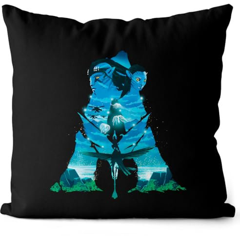 CottonCloud Water Way Kissen mit Füllung 40cm Baumwolle navi Pandora Science Fiction