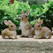 Prefdo Bunny Decor Yard Dekorationen Outdoor, Set von 3 Harz Gartenstatuen Kaninchen Figuren Hof Tiere Statue, Häschen Statue für Haus Garten Dekor Osterdekorationen