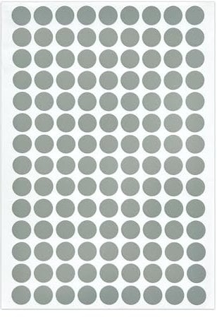 Highdecora Screw Hole Covers Caps Self Adhesive Stickers for Concealing Screw Holes for Furniture, Waterproof Stickers, 630 Pieces/ 5 Sheets, 13mm. (H732-Dust_Grey)
