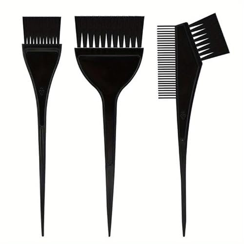 3 Pieces Hair Coloring Brush Hair Dye Tools for DIY Hair Coloring Salon Hair Dyeing Kit for Hair Tint Dying Coloring Applicator