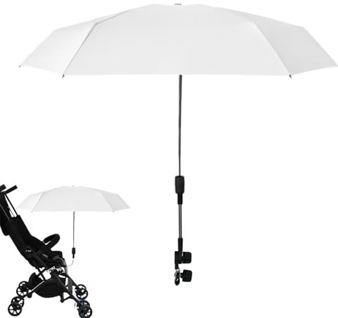 Sombrilla Cochecito Bebe | UV 50+ sombrilla carro bebe | Parasol Carro Bebe Con Clip Ajustable Rotación 360 ° para cochecito, cochecito de bebé, silla de playa