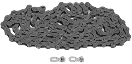 9-Gang-Fahrradkette, hochfeste mittelgroße Carbon-Fahrradkette mit 2 Klettverschlüssen, professioneller Fahrradkettenersatz für Mountainbike, Rennrad, Faltrad