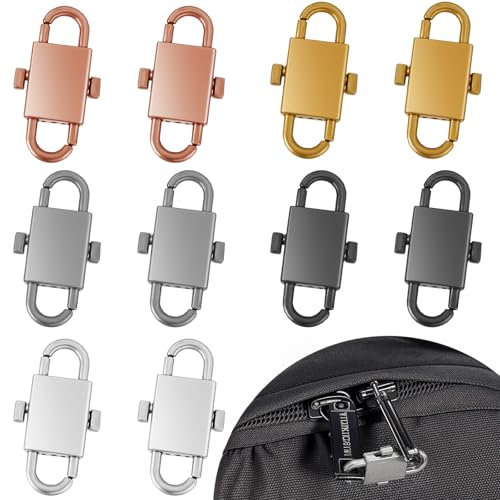 Tyqour 10 Stück Diebstahlsicherung Reißverschluss Clip, Rucksack Zipper Schloss, Reißverschluss Verschluss Clip Reißverschlussschloss für Gepäck Geldbörse Geschlossen zu Schlösser