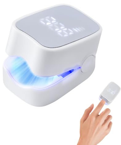 Nagelpilz Laser Gerät und Zeitmessgerät, Nagelpilz Laser Behandlungsgerät, Nagelpilz Behandlungs Gerät für Finger und Fußnägel, 500nm Blau Lichttherapiegerät 950nm Infrarotlicht (Weiß)