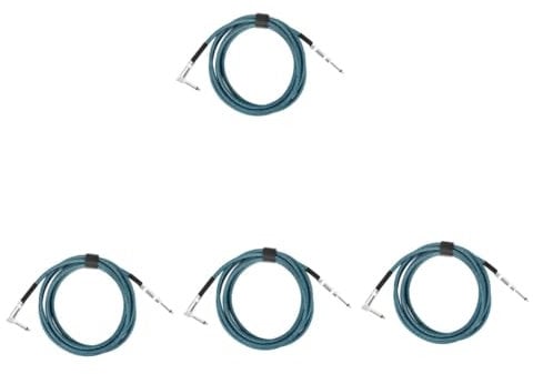 Abaodam 4pcs Guitar Cable Acoustic Guitar Cord Headphone Extension Cable Instrument Cable Electric Bass Audio Cable to Jack Bass Guitar Speaker Cable Cable Wire Metal