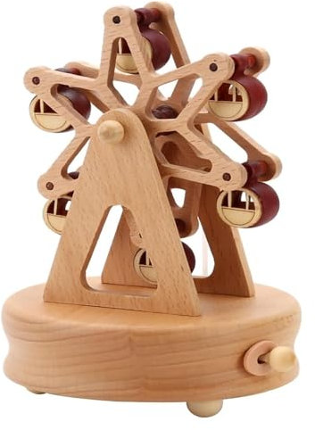 MEMEM Spieluhr, Spieluhr aus Holz, mikrogeschnitztes Riesenrad, Keine Batterie, Spieluhr, Geschenk for Valentinstag, Hochzeiten, Weihnachten, Geburtstag