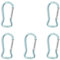 5Pcs Fisch Form Frühling Clip Outdoor Aluminium Schlüsselanhänger Behänge Schnallen Karabiner Schlüsselanhänger Tasche Clip Haken Stecker