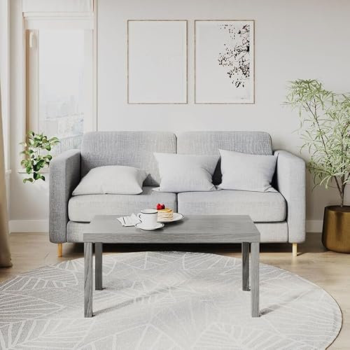 URBNLIVING Coffee Sofa Side End Desk Table for Living Room, Home Office, Functional Accent Furniture, Stylish Desk Table for Office or Living Room, Modern Home Wooden Furniture - Cedar Grey