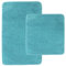 NYVI Badematten Set 2 teilig NYVISpa Lasalle 45x50 + 50x80 cm Aqua Badematte & WC-Vorleger - Badezimmerteppich Set - rutschfest, Saugfähig, Schnell Trocknend, Fußbodenheizung geeignet, Oeko-TEX