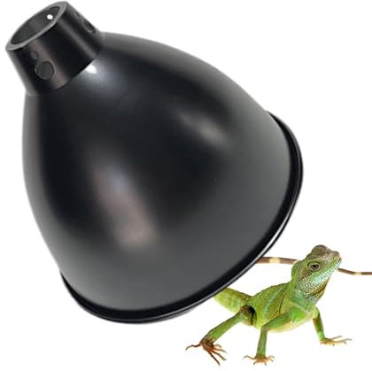 Heizlampe für Reptilien - Lampenstütze mit tiefem Lampenschirm Reflektor | Limp -Fixierung für Terrarium, die mit UVB-, UVA-, und Keramik -Glühbirnen kompatibel ist
