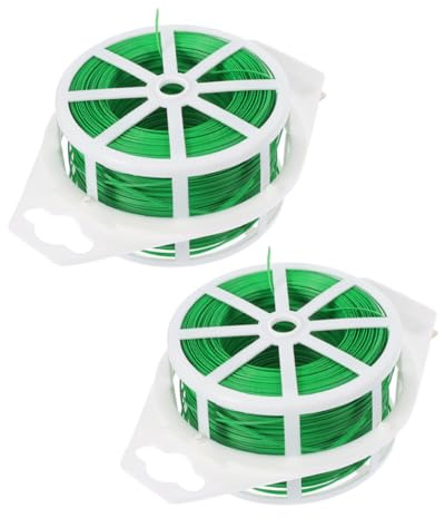 PAMINGONO 2rollos Alambre Multiusos Sujetadores Flexibles para Plantas De Jardinería Color