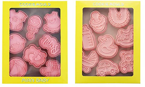16 moldes de polipropileno para galletas, diseño de bebé