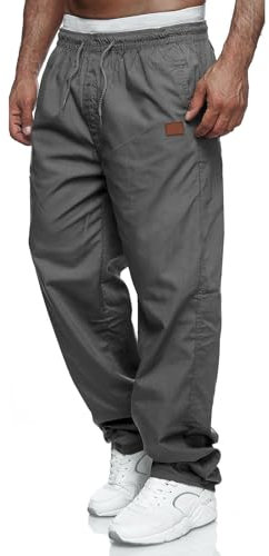 Pantalon Chino Cargo Homme Jogging Pantalon de Travail Taille élastique avec des Poches de Cordon de Serrage Gris 4XL