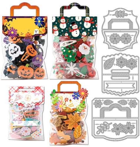 MAYJOYDIY Geschenktütenaufsätze Stanzformen Blumenblätter Metall Stanzschablonen Halbkreisrahmen Hängegriff Prägung Schablonen Für Kartengestaltung Scrapbooking Album Handbuch Geschenkdekoration