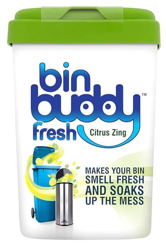 BIN Fresh Citrus Zing with Citronella 450g Deodorising Powder for Bins Neutralises Odours & Repels Insects Fresh Citrus Scent