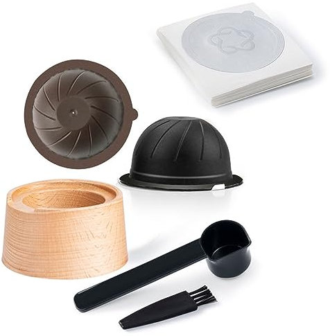 Taza de café reutilizable con papel de aluminio y soporte y cepillo