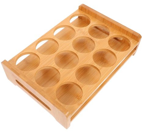 LOPUNER Bamboo Shot Glass Holder with Stylish Organizer Tray for Whiskey Tequila and Vodka Glasses for Parties and Home Bars Easy to Clean and Transport