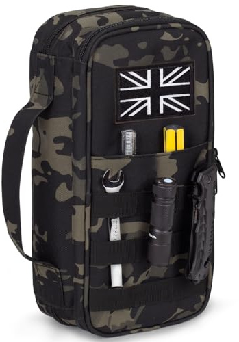 Borsa Tattica per Attrezzi da Uomo – Astuccio con Ampia Apertura, Impermeabile, Multiuso, Compatta e Robusta per Elettricisti, Falegnami e Manutentori