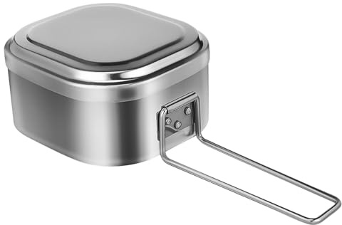 Cabilock Fiambrera de Aluminio 950ml Plata para Hogar y Trabajo