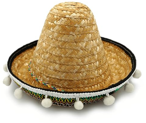 Sombrero Mexico Kostüm Zubehör Karneval Mottoparty Hut 60x60 cm | Die großzügige Hutform sorgt für starke Fernwirkung und macht das Kostüm auch in Gruppen sofort erkennbar.