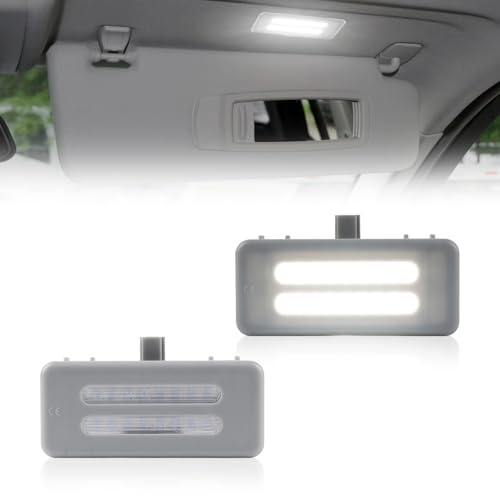 OZ-LAMPE 2 Stücke Sonnenblende Auto Schminkspiegel BMW 3series E90 E91 E92 | Led Sonnenblende Spiegel beleuchtung für 5series E60 E61 X1 E84 X3 F25 X5 E70 X6 E71 E72