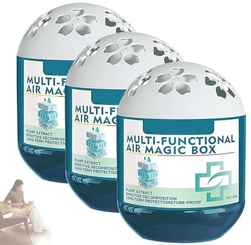 Air Purification Dust Removal Magic Box, Multi-Functional Air Magic Box Cleaner, Automatic Dust Collection Airs Purifier Magic-Box, Long-Lasting Odor Eliminator Airs Fresheners For Home Office (3pcs)