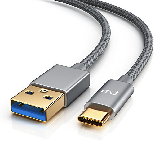 CSL - USB C Kabel - USB Typ C auf USB 3.0 Typ A - 2 Meter - Datenkabel - Ladekabel - Nylonmantel - 3-Fach geschirmt - bidirektional - kompatibel mit Apple Samsung LG Sony Huawei Xiaomi MS Surface