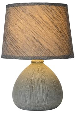 LUCIDE RAMZI - Tischlampe - Ø 18 cm - 1xE14 - Grau