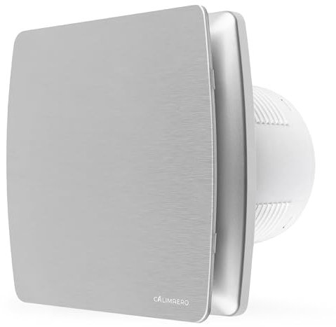 calimaero® BREEZE Bathroom Extractor Fan 100mm with Over-run And Backdraft Shutter, 4 inch Bathroom Fan with Humidity Sensor, Energy Efficient, Quiet, Plastic 12 W, 95m³/h, 32db, Ipx4,