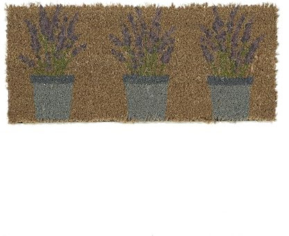 My Mat Coir Insert Lavender, Perfect for Indoor and Outdoor Use, Large Welcome Mat for Front Door, Entryway and Patio 23x53cm