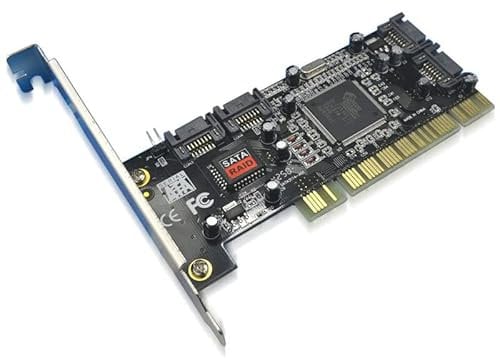 Bewinner Scheda Adattatore da 4 Porte Pci a Sata Raid Card Pci Express a Sata da 1,5 Gbps Sil3114 Chipset Raid Controller Scheda Adattatore Supporto 4 Dischi Rigidi
