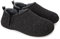 Snug Leaves Men's Faux Wool Slippers Comfy Warm Winter House Shoes with Elastic Gores Dark Grey, 8-9 UK