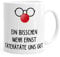 MoonWorks® Kaffee-Tasse Becher Teetasse Geschenkidee Spruch Aufdruck 'ein bisschen mehr Ernst täterätäte uns gut' weiß 325 ml unisize