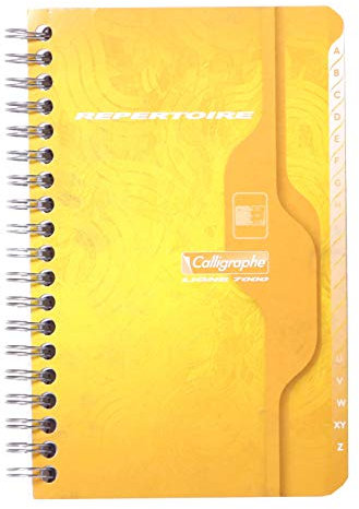 Calligraphe 237C Lot de 5 Répertoires à Spirale (une Marque de Clairefontaine) - 11x17 cm - 180 Pages Petits Carreaux - Papier Blanc 70 g - Couverture Carte Recyclée Vernie - Couleurs Aléatoires