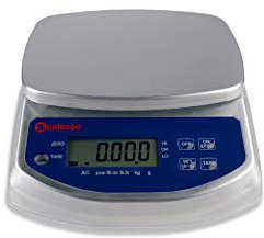 SCALESON S120 Edelstahl Tischwaage/Kompaktwaage/Großküchenwaage/aus hochwertigem Edelstahl/Staub - und Spritzwasser geschützt (IP68) / Max. 6kg - 1g