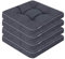PillowPrim 4er Set Stuhlkissen 49x47 cm Sitzauflagen Polsterauflagen Outdoor/Indoor Außen/Innen Garten Winter gatren Freizeit Sommer Sommerferien Navyblau