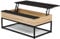 IDMarket Boston - Mesa baja elevable, rectangular, diseño industrial, color negro